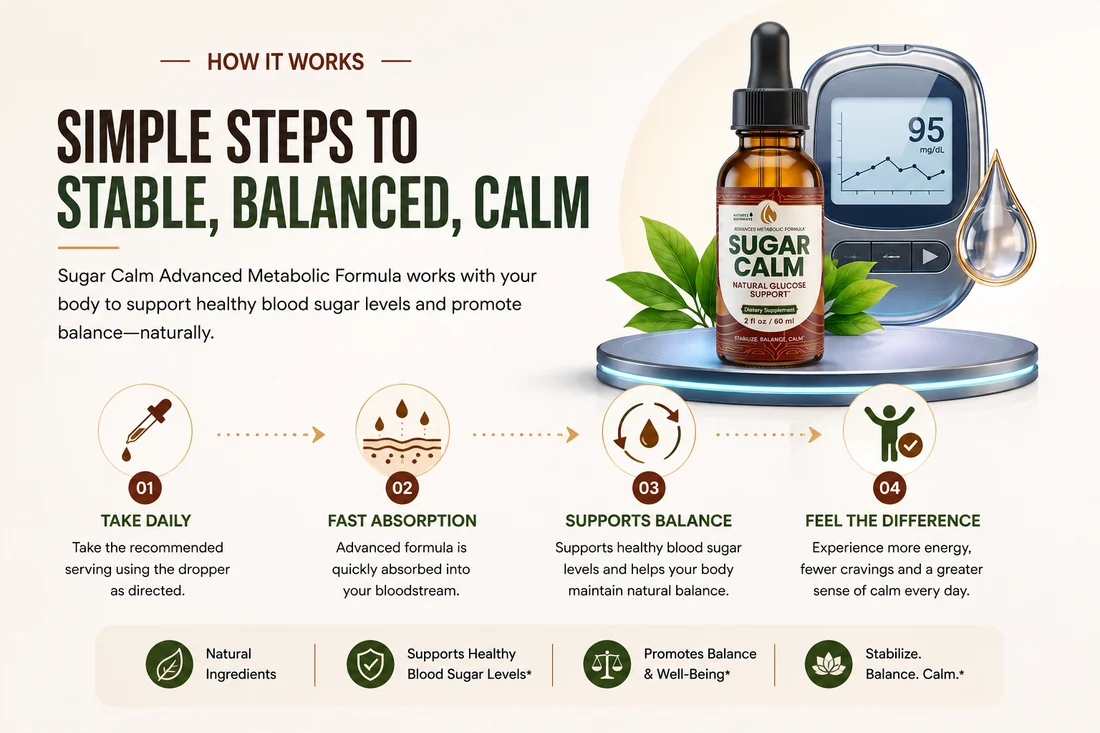 How Sugar Calm works: take daily, fast absorption, supports balance, feel the difference